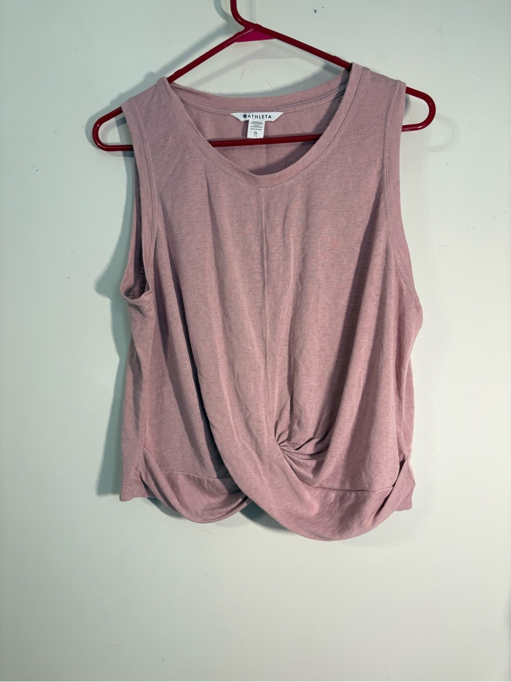 Athleta Dusty Rose Twist-Front Sleeveless Tank